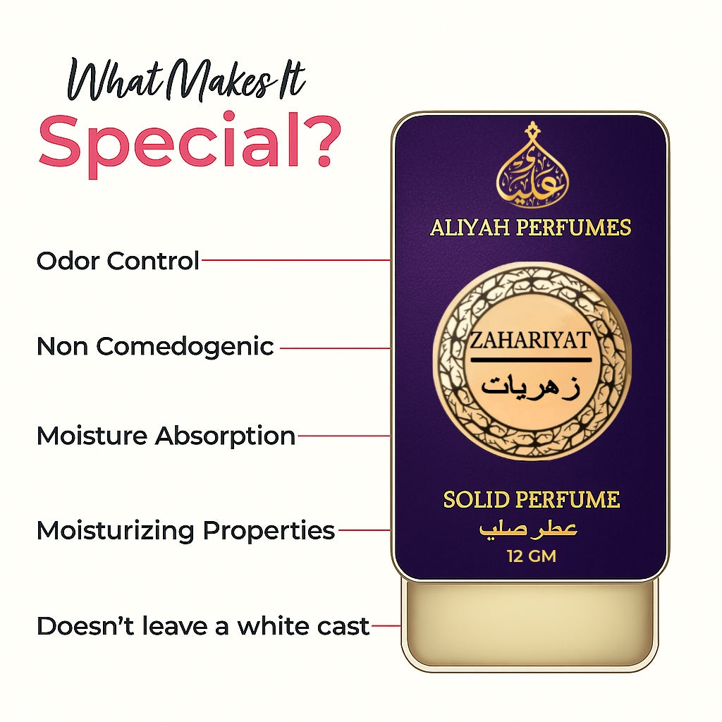 Zahariyat | Unisex Non-Alcoholic Arabic Solid Perfume – 12gm