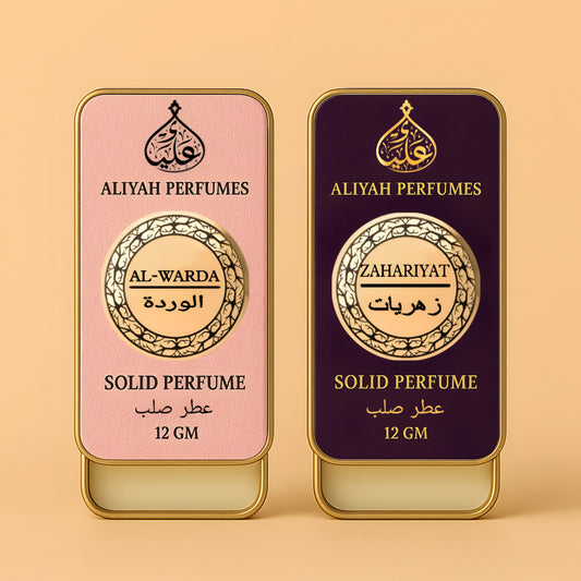 Al-Warda & Zahariyat Solid Perfume Combo – Premium Arabic Attar for Men & Women (12 GM Each)